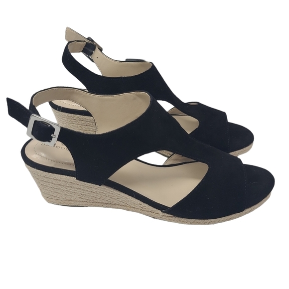 Bandolino‎ Blue Suede Natasha Espadrille Wedge Sandals Sz 10 - Picture 3 of 5